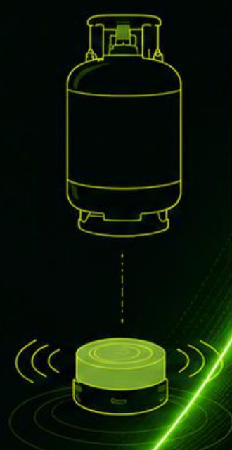 Cylinder above the GasDist smart sensor